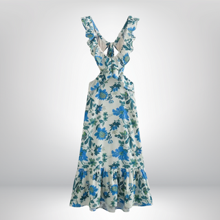 AMARA | Sukienka maxi w falbanki