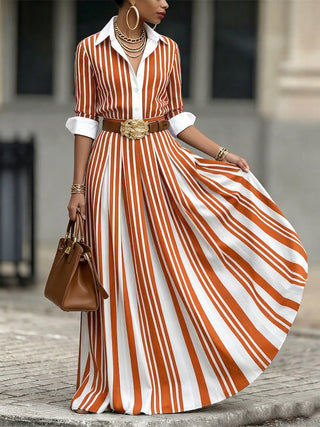 AMELIA | Sukienka maxi w paski