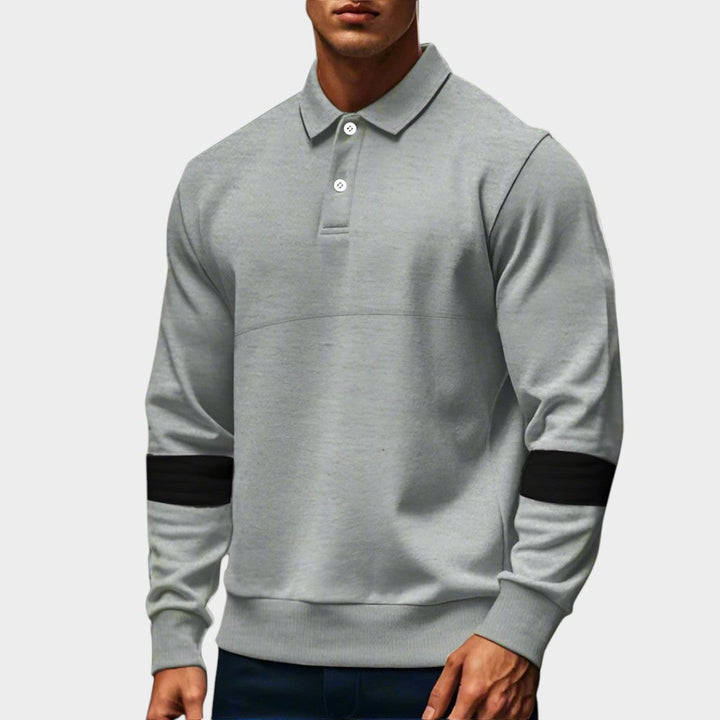 AMPARO | Sweter polo z guzikami