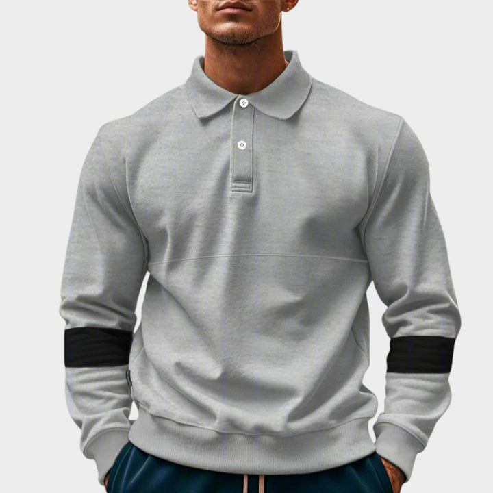 AMPARO | Sweter polo z guzikami