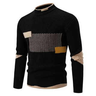 AMPARO | Sweter z geometrycznym nadrukiem