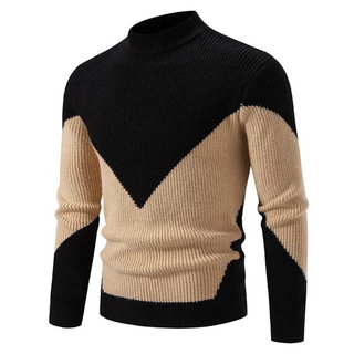 AMPARO | Sweter z geometrycznym nadrukiem