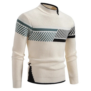 AMPARO | Sweter z geometrycznym nadrukiem