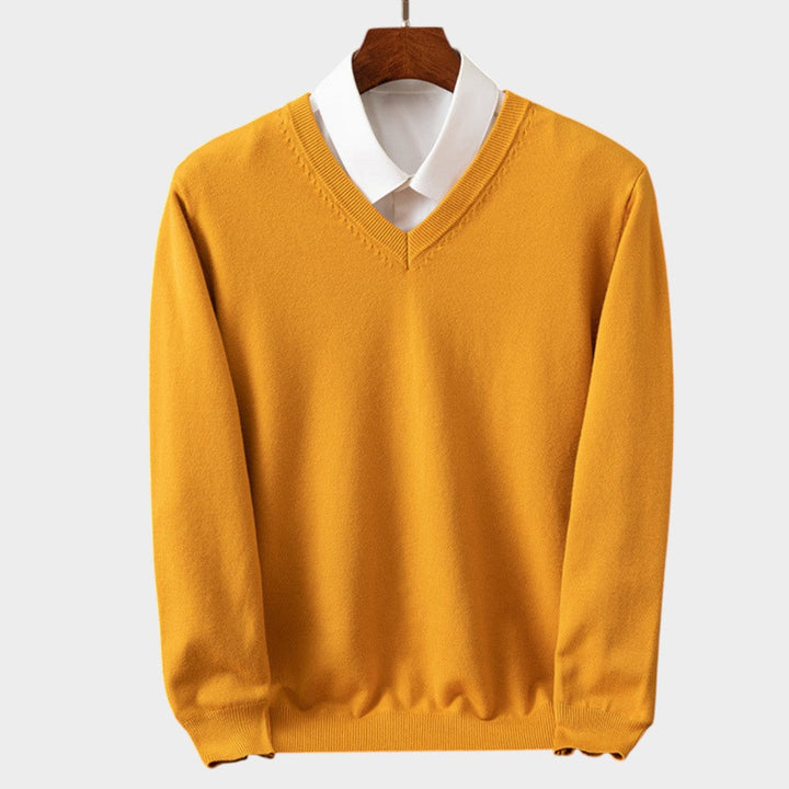BENJAMIN | Sweter z dekoltem V