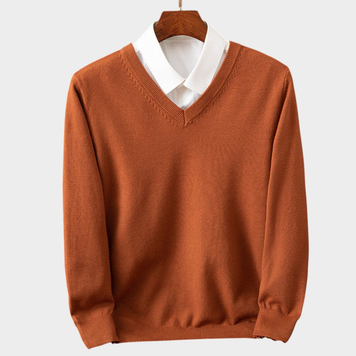 BENJAMIN | Sweter z dekoltem V