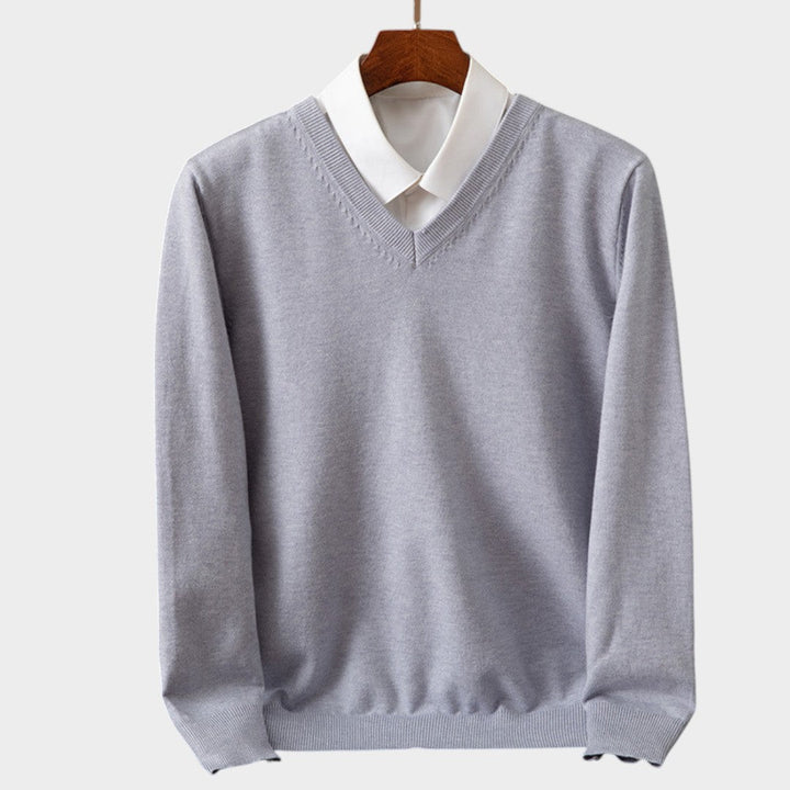 BENJAMIN | Sweter z dekoltem V