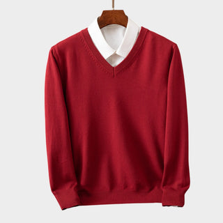 BENJAMIN | Sweter z dekoltem V