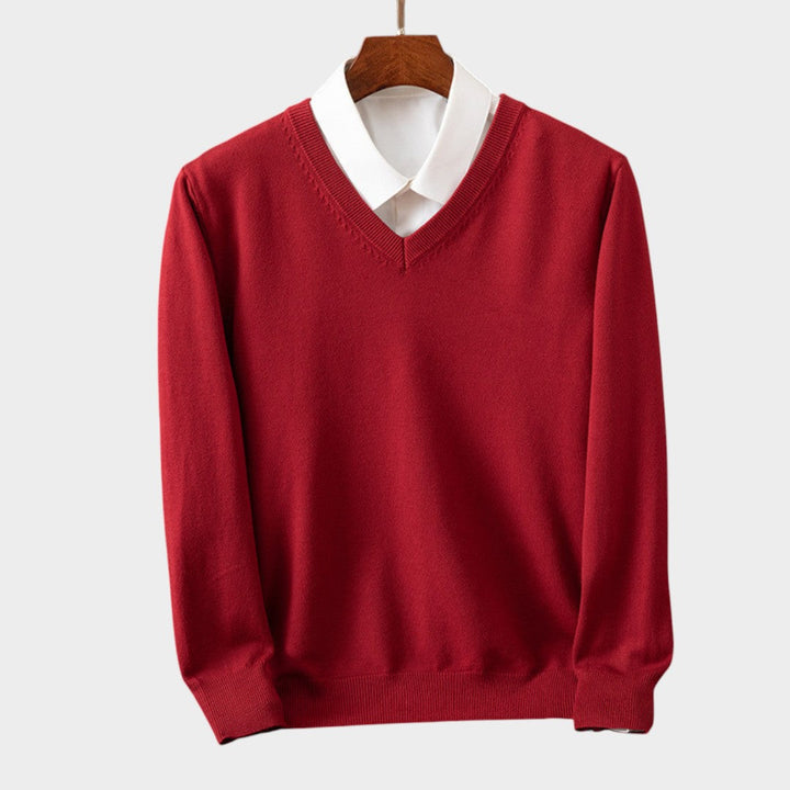 BENJAMIN | Sweter z dekoltem V
