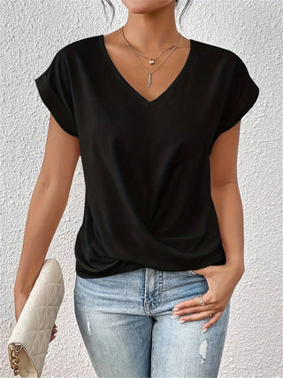 CLEO | T-shirt z dekoltem V