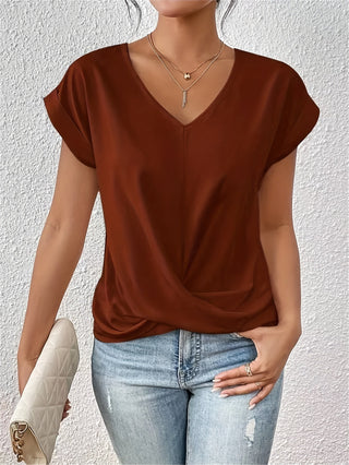 CLEO | T-shirt z dekoltem V