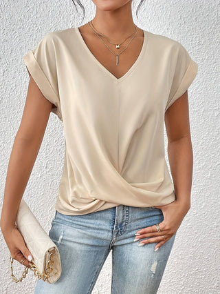CLEO | T-shirt z dekoltem V