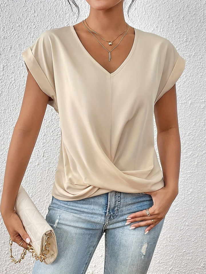 CLEO | T-shirt z dekoltem V