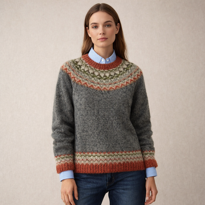 HELENA | Sweter w nordycki wzór
