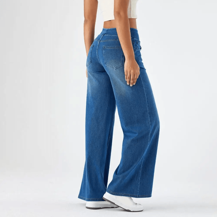 LINDA | Jeansy z wysokim stanem