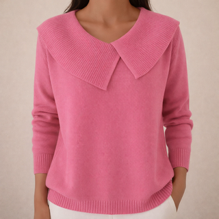 MAGDA | Sweter z szerokim kołnierzem