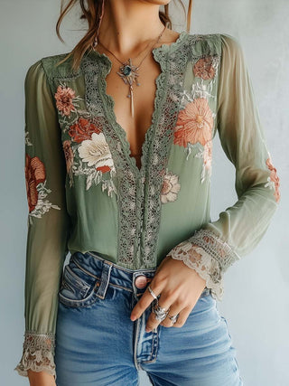 MAJA | Bluzka boho w kwiaty