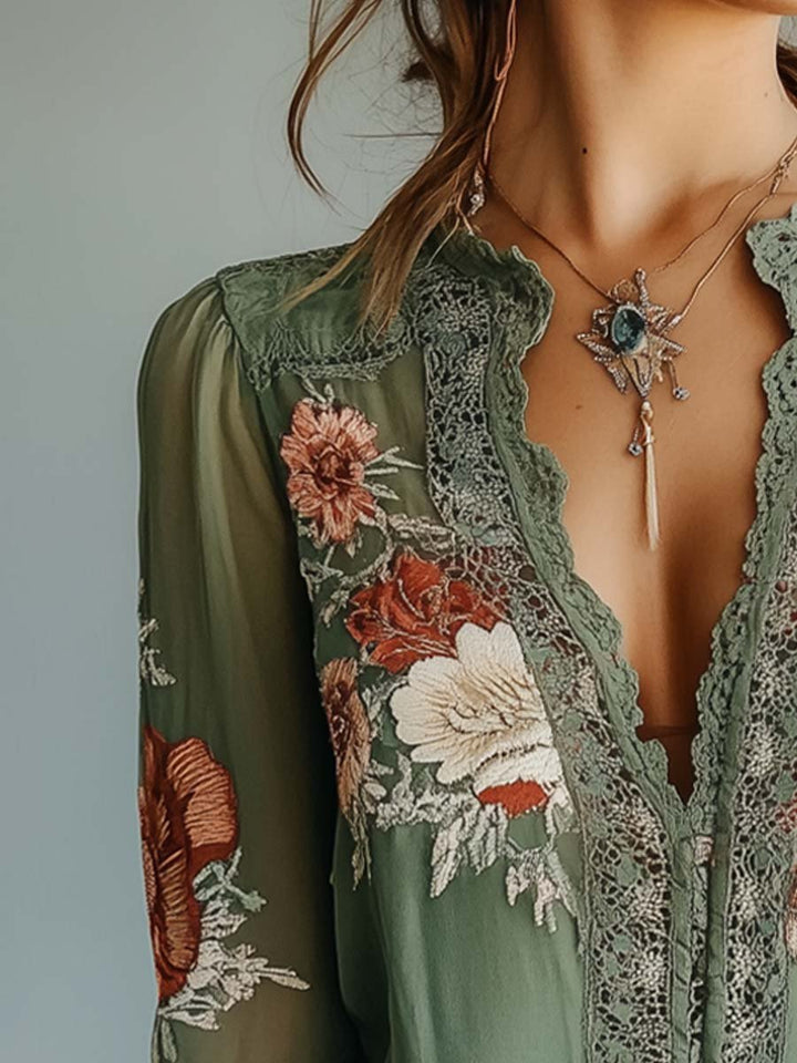 MAJA | Bluzka boho w kwiaty