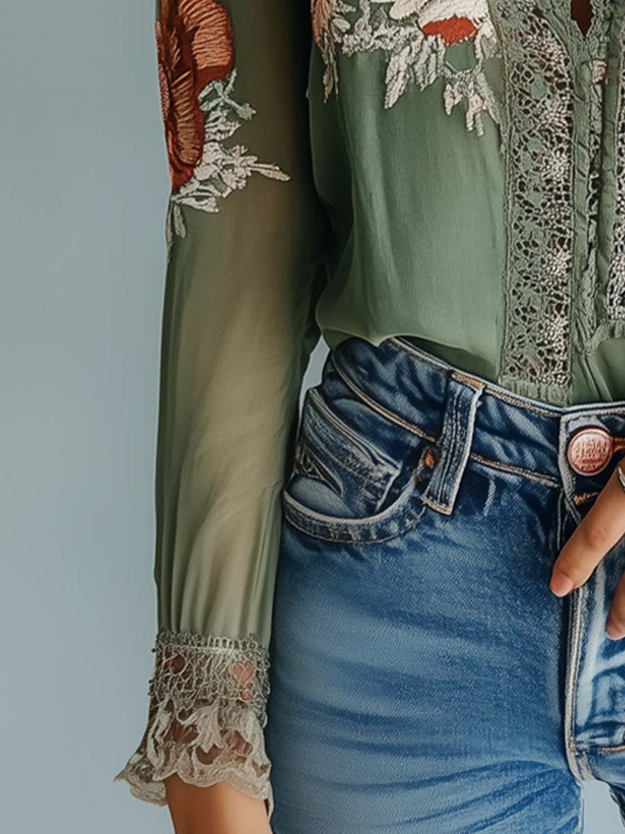 MAJA | Bluzka boho w kwiaty