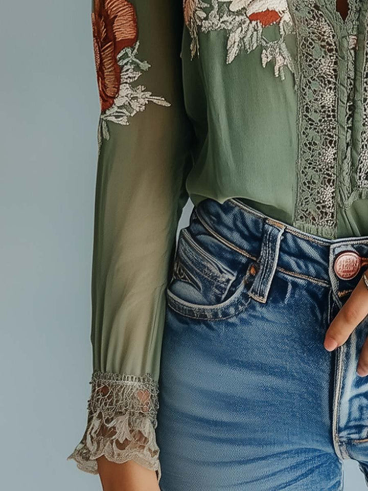 MAJA | Bluzka boho w kwiaty