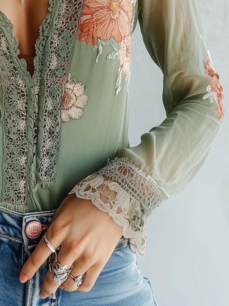 MAJA | Bluzka boho w kwiaty