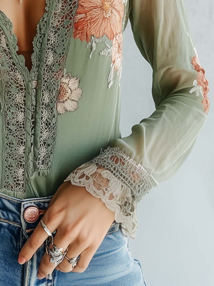 MAJA | Bluzka boho w kwiaty