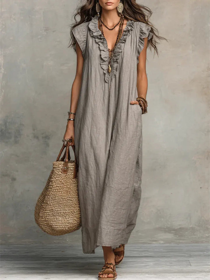 MARCELINA | Sukienka z marszczeniami