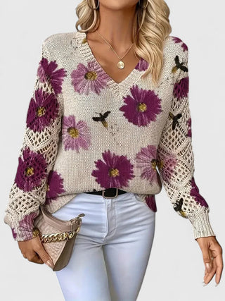 MARGARET | Sweter w kwiaty