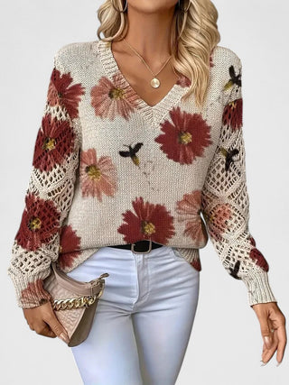 MARGARET | Sweter w kwiaty