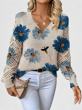 MARGARET | Sweter w kwiaty