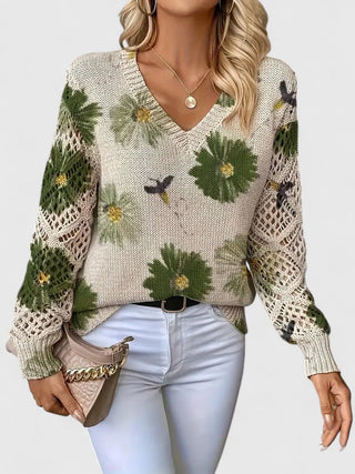 MARGARET | Sweter w kwiaty