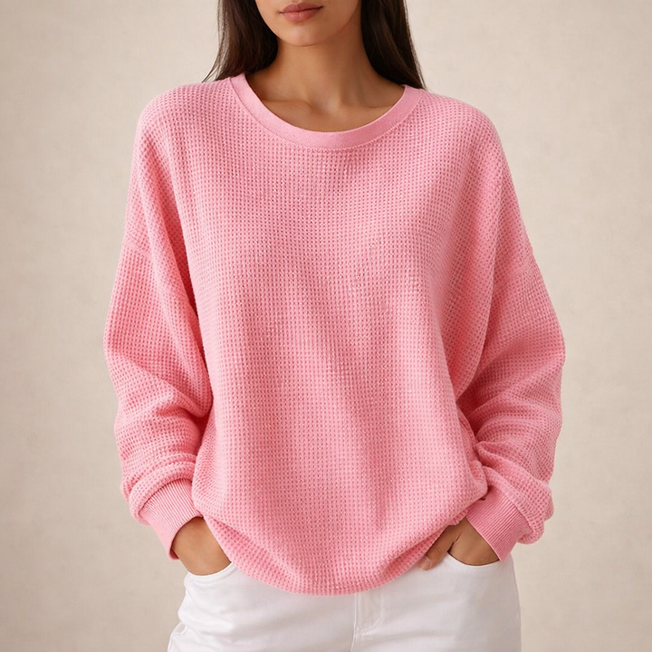 MARIA | Bluza w Fakturę Waffle