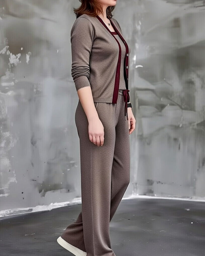 TESSA | Komplet z szerokimi nogawkami